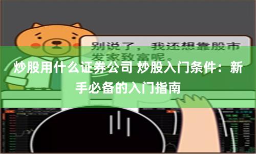 炒股用什么证券公司 炒股入门条件：新手必备的入门指南